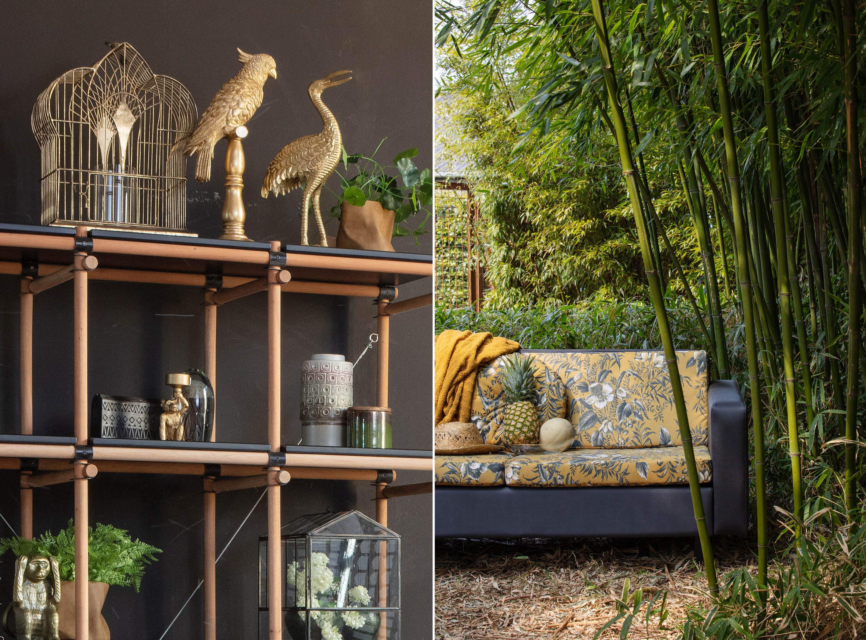 Gouden accenten - Rodeo buiten bank poppy